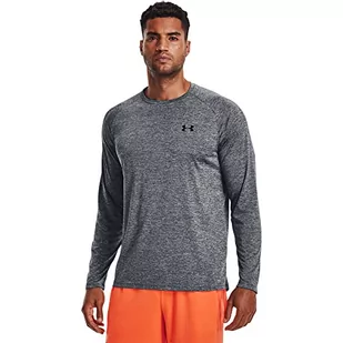 Under Armour Mens Long-Sleeves Men's Ua Tech™ Long Sleeve, Pitch Gray, 1328496-012, SM - Koszulki męskie - miniaturka - grafika 1