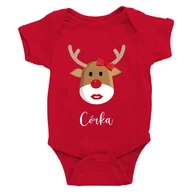 Body dla niemowląt - Body z reniferem - córka – świąteczne body dziecięce z nadrukiem 9 miesięcy - miniaturka - grafika 1