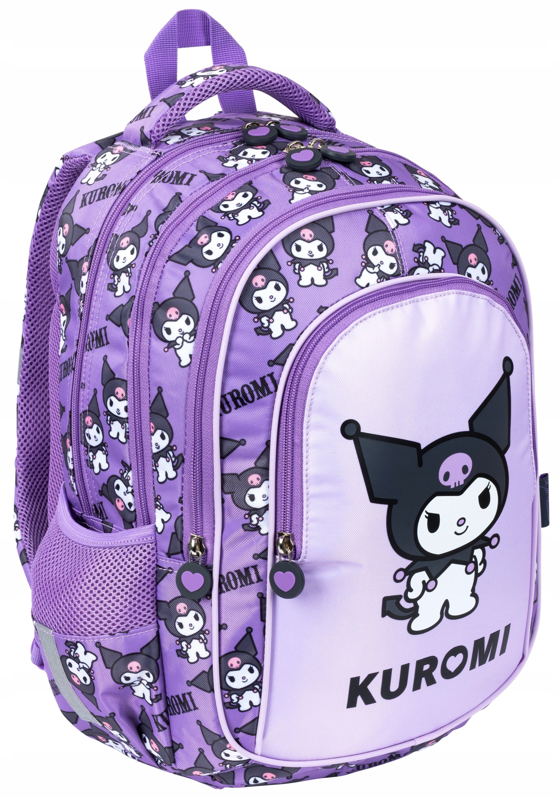 Plecak szkolny wielokomorowy Kuromi St. Majewski czarny, fioletowy 22 l