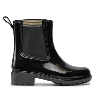 Kalosze Tommy Hilfiger Essential Tommy Rainboot FW0FW07760 Czarny - Kalosze damskie - miniaturka - grafika 1