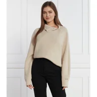 Swetry damskie - Calvin Klein Wełniany sweter | Regular Fit - miniaturka - grafika 1