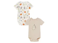 Body dla niemowląt - lupilu® Body niemowlęce z bawełny organicznej, 2 sztuki (Beżowy/biały, 50/56) - miniaturka - grafika 1