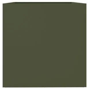 Donica, oliwkowa, 62x40x39 cm, stal walcowana na zimno Lumarko! - Donice - miniaturka - grafika 7