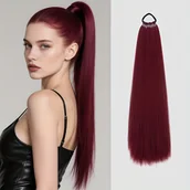 Pozostałe akcesoria fryzjerskie - TEMU Długi, Prosty, Syntetyczny, Długawy, Z Elastyczną Paską - Odporne Na Ciepło, Miękkie Włosy Dla Kobiet, Łatwe Do Zrobienia, Styl , Idealne Na - miniaturka - grafika 1