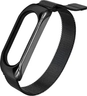 Akcesoria do smartwatchy - Braders Metalowa Bransoleta do Mi Band 3 / 4 / 5 / 6 czarny - miniaturka - grafika 1