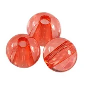 Półfabrykaty do biżuterii - KULE PLASTIK CZERWONE 8MM 40SZT - miniaturka - grafika 1