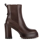 Botki damskie - Botki Gino Rossi WGA3258-1Z Brązowy - miniaturka - grafika 1