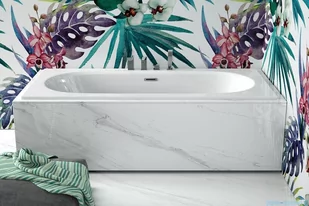 Besco Vitae Slim + 160x75cm wanna prostokątna + syfon #WAV-160-S+ - Wanny - miniaturka - grafika 1