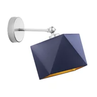 Lampy ścienne - Srebrny kinkiet do salonu ULSAN GOLD w stylu glamour - miniaturka - grafika 1