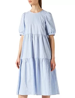 Sukienki - ONLY Damska sukienka midi z rękawami 2/4, Cloud Dancer, XS - grafika 1