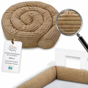 Kołdry i poduszki dla dzieci - Poduszka do spania na boku 400 cm bawełna - poduszka długa wałek do spania pod kark brązowy - miniaturka - grafika 1