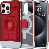 Etui i futerały do telefonów - Spigen Etui Classic C1 Mag MagSafe do iPhone 15 Pro, czerwone - miniaturka - grafika 1