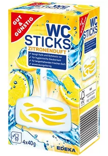 Gut&Gunstig G&G Zawieszki do WC o zapachu cytrynowym 4x40g - Środki do WC - miniaturka - grafika 1