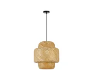 Lampy sufitowe - Immax 08267L - Żyrandol na lince HILO 1xE27/40W/230V śr. 38 cm bambus - miniaturka - grafika 1