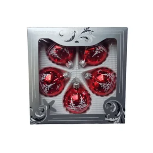 Zestaw bombek szklanych DEKOR 6 cm 5 sztuk mix - Bombki - miniaturka - grafika 1