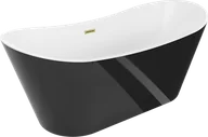 Wanny - Mexen Montana wanna wolnostojąca 170 x 80 cm, biała/czarna, przelew złoty szczotkowany - 52011708075-55 - miniaturka - grafika 1