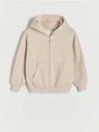 Bluzki dla dziewczynek - Reserved - Bluza z kapturem - beżowy - miniaturka - grafika 1