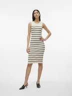 Sukienki - Vero Moda Sukienka dzianinowa w kolorze beżowym - miniaturka - grafika 1