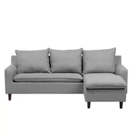 Narożniki - Beliani Narożnik obustronny jasnoszary ELVENES 109019 - miniaturka - grafika 1