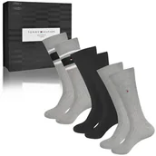 Skarpetki męskie - TOMMY HILFIGER Skarpety Męskie Bawełna Zestaw Prezent 3 Pary Rozmiar 39/42 - miniaturka - grafika 1