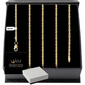 Naszyjniki męskie - Złoty Łańcuszek Naszyjnik Męski Splot Królewski 50cm/2mm Próba 925 +gratisy - miniaturka - grafika 1