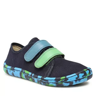 Buty dla chłopców - Półbuty Froddo Barefoot Canvas G1700358-1 D Blue/Green 1 - grafika 1