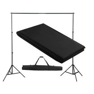 System zawieszenia tła z czarnym tłem 300 x 300 cm - Tła fotograficzne - miniaturka - grafika 1