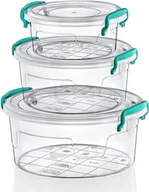 Pojemniki kuchenne - Chomik Komplet 3 pojemników okrągłych MULTI BOX 0,6L 1,2L 2L - miniaturka - grafika 1