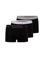 Majtki damskie - Tommy Hilfiger Obcisłe bokserki pakowane po 3 szt. Mężczyźni Bawełna czarny jednolity, S/M - miniaturka - grafika 1
