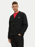 Swetry męskie - Hugo Kardigan Dacardigo 50516705 Czarny Relaxed Fit - miniaturka - grafika 1