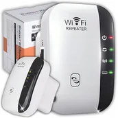 Wzmacniacze sygnału wifi - Wzmacniacz Sygnału Wifi Mocny Zasięg 300 Mb/S Repeater 2 Tryby Funkcja Wps - miniaturka - grafika 1