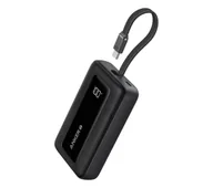 Powerbanki - Anker Zolo (A1689H11 20000mAh 30W wbudowany kabel USB-C Czarny - miniaturka - grafika 1