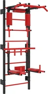 Wyposażenie sportowe i gimnastyczne - UnderFit Drabinka gimnastyczna UNDERFIT 228 x 110 cm z drążkiem i poręczami 2w1 - miniaturka - grafika 1