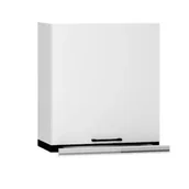 Szafki kuchenne - Szafka kuchenna wisząca z okapem 60 BONO W60 SLIM/68 P/L biała/srebrna - miniaturka - grafika 1