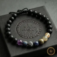 Bransolety męskie - Męska Bransoletka Zodiakalna Panna Zodiak dla Panny Znak Zodiaku - Virgo - miniaturka - grafika 1