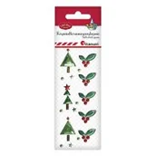 Przybory szkolne - Kryształki samoprzylepne Boże Narodzenie mix 17szt - miniaturka - grafika 1