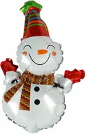 Ozdoby bożonarodzeniowe - Balon foliowy Bałwanek - 27 cm - 1 szt. - miniaturka - grafika 1