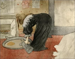 Galeria Plakatu, Plakat, Filling a Tub, Henri de Toulouse-Lautrec, 80x60 cm - Plakaty - miniaturka - grafika 1
