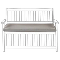 Poduszki ogrodowe - Poduszka na ławkę ogrodową 108 x 45 cm szara SOVANA - miniaturka - grafika 1