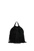 Plecaki - Desigual Damski plecak Crochet Leather JAGU medium, czarny, rozmiar uniwersalny, czarny, jeden rozmiar - miniaturka - grafika 1
