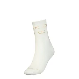 Calvin Klein Damskie skarpety Lurex Gift Box Casual Sock, Off White, rozmiar uniwersalny - Skarpetki damskie - miniaturka - grafika 1