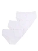 Majtki dla dzieci - Figi majtki dziewczęce dziecięce gładkie z koronką białe 3PAK 110-116 MYWAY - inna (Inny) - miniaturka - grafika 1