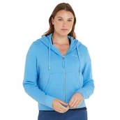Bluzy damskie - TOMMY HILFIGER BLUZA DAMSKA CORP NIEBIESKA r.M - miniaturka - grafika 1