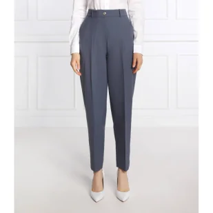 Tommy Hilfiger Spodnie | Tapered fit | z dodatkiem wełny - Spodnie damskie - miniaturka - grafika 1
