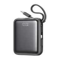 Powerbanki - Joyroom JR-PBF27 22.5W z podwójnym kablem 10000mAh Czarny - miniaturka - grafika 1