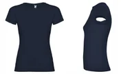Koszulki i topy damskie - T-shirt Koszulka Damska MIĘKKA BAWEŁNA Roly JAMAICA 6627 GRANAT Navy L - miniaturka - grafika 1