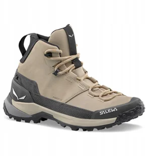 Buty SALEWA puez leather mid ptx women-quicksand-onyx-uk 5 38 - Buty trekkingowe damskie - miniaturka - grafika 1
