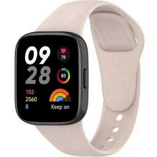 Zamienna silikonowa opaska pasek do Xiaomi Redmi Watch 3 pudrowy - Akcesoria do smartwatchy - miniaturka - grafika 1