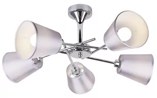 Candellux VOX LAMPA WISZĄCA 5X40W E14 CHROM Z ABAŻUREM - Lampy sufitowe - miniaturka - grafika 1