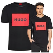 Koszulki męskie - czarna koszulka meska hugo boss tshirt meski hugo boss duże logo hugo boss tshirt meski czarny duże logo r.XL - miniaturka - grafika 1